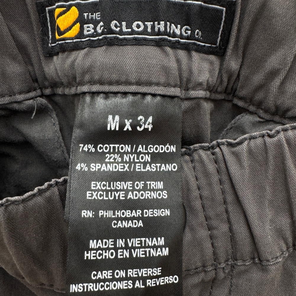 Men's Gray Convertible Cargo Pants - Picture 3 of 7